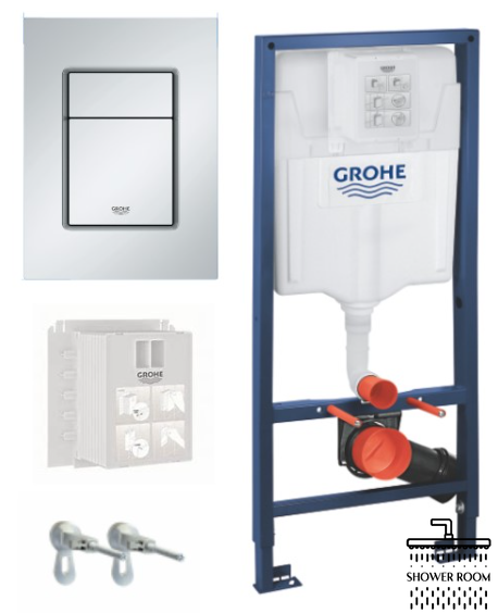 Комплект інсталяції 3в1 Grohe Rapid SL для унітазу (кнопка Skate Cosmopolitan S) (39501000)