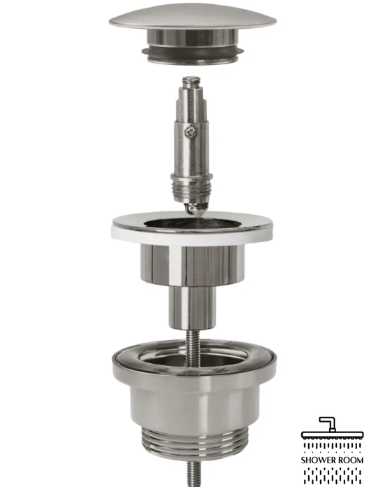 Донний клапан для раковини (умивальника) REA nikiel CLIK-CLAK REA-A6000, нікель