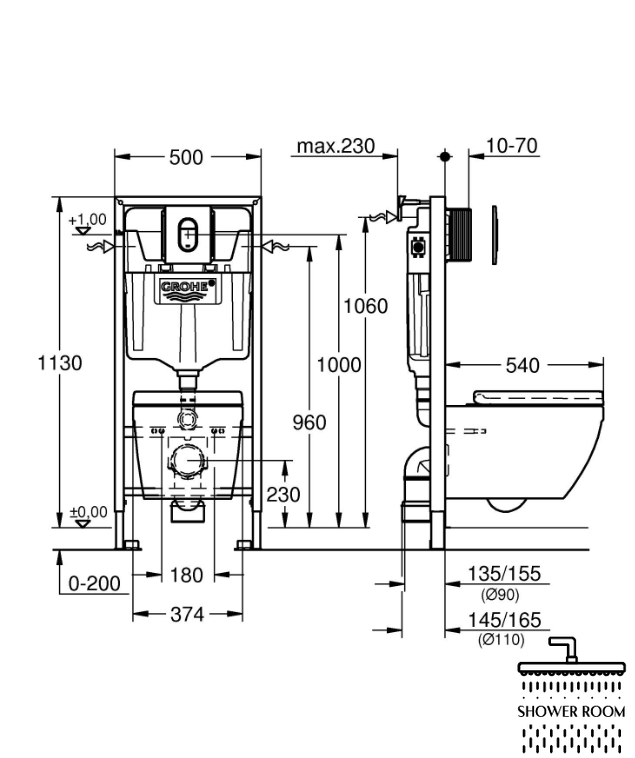 Grohe Rapid SL Комплект 5-в-1 для унітазу (36501000)