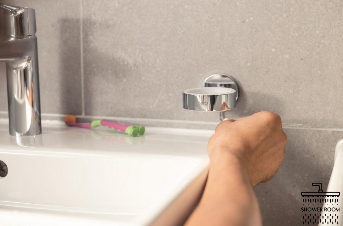 Стакан скляний з тримачем Grohe QuickFix Start (41194000)