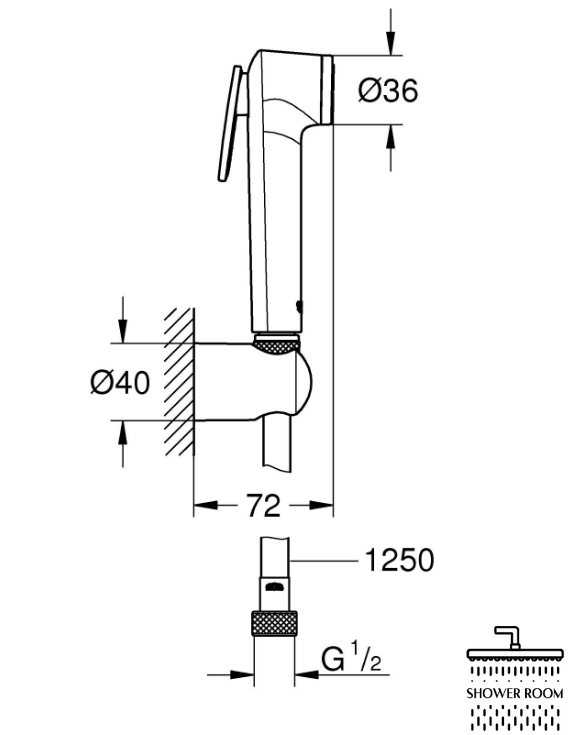 Комплект гигиенического душа Grohe Essence 2211241KF0