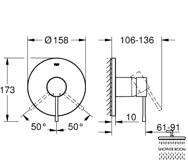 Комплект гігієнічного душу Grohe Essence 2211241KF0