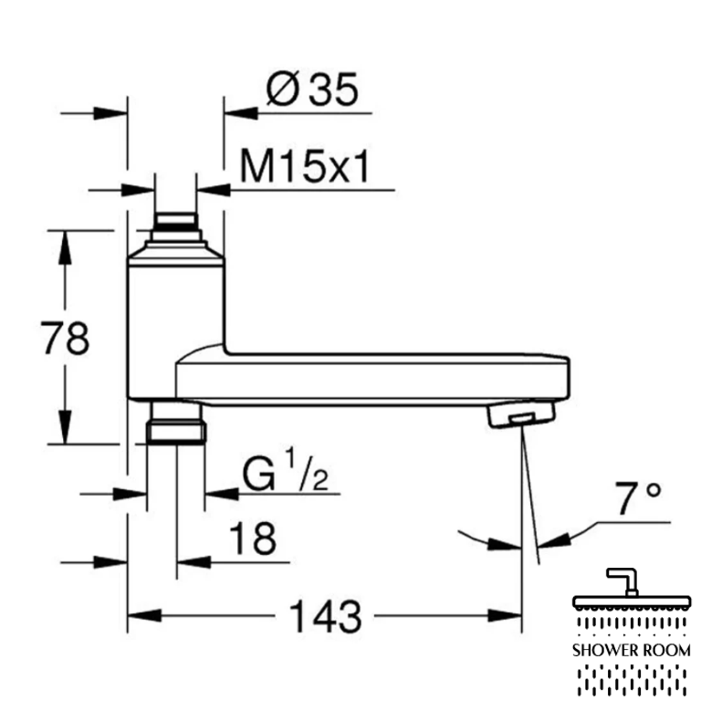 Поворотний вилив із вбудованим перемикачем  Grohe QuickFix 13450000