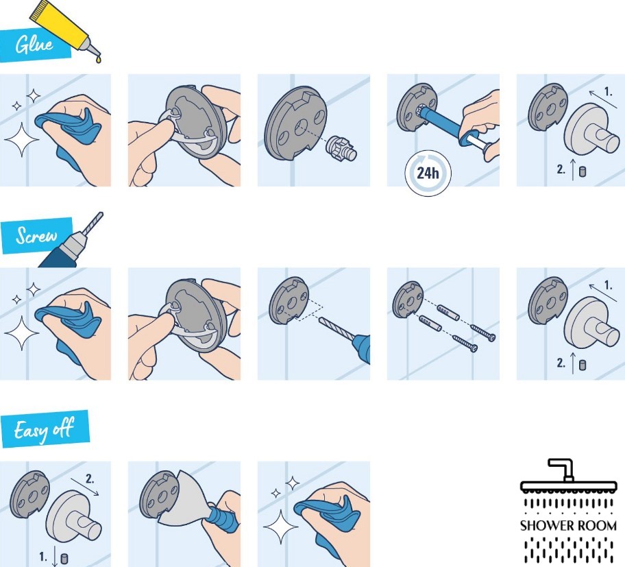 Стакан скляний з тримачем Grohe QuickFix Start (41194000)