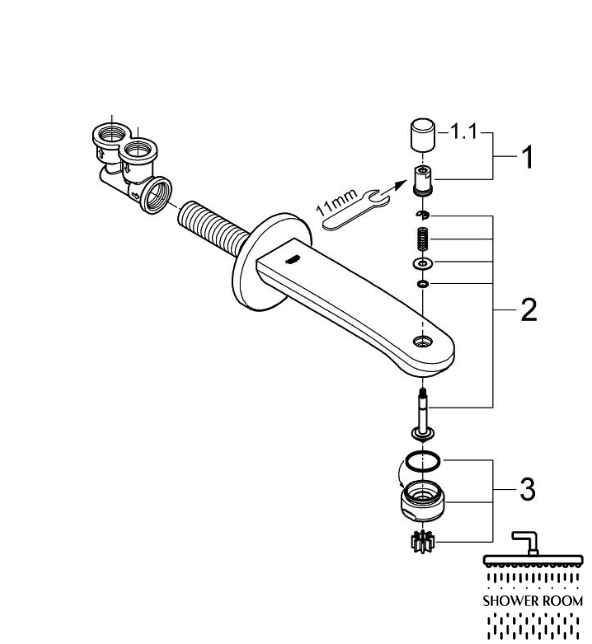 Змішувач для ванни Grohe Essence прихованого монтажу з Euphoria 26277132