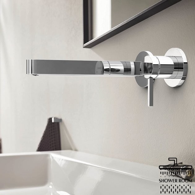 Смеситель для раковины скрытого монтажа, HANSGROHE FINORIS 76050000, на 2 отверстия, хром