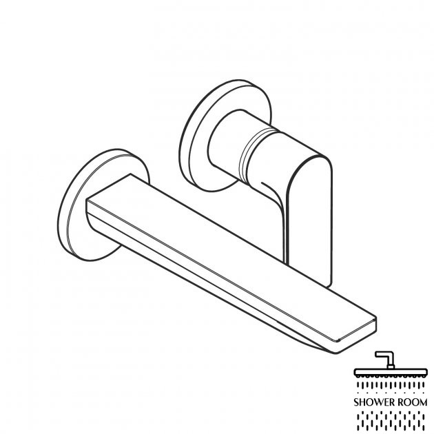 Змішувач для умивальника прихованого монтажу, HANSGROHE REBRIS E 72568000, хром