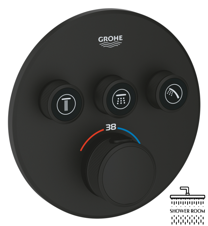 Душова система Grohe для ванни прихованого монтажу Grohtherm SmartControl з Tempesta 250 (26669KF0)