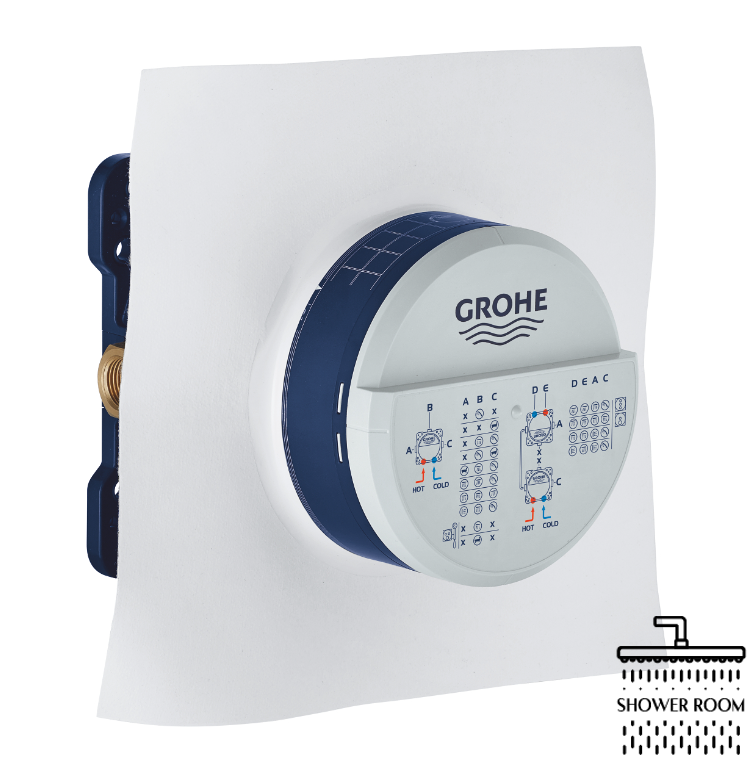 Душова система Grohe для ванни прихованого монтажу Grohtherm SmartControl з Tempesta 250 (26669KF0)