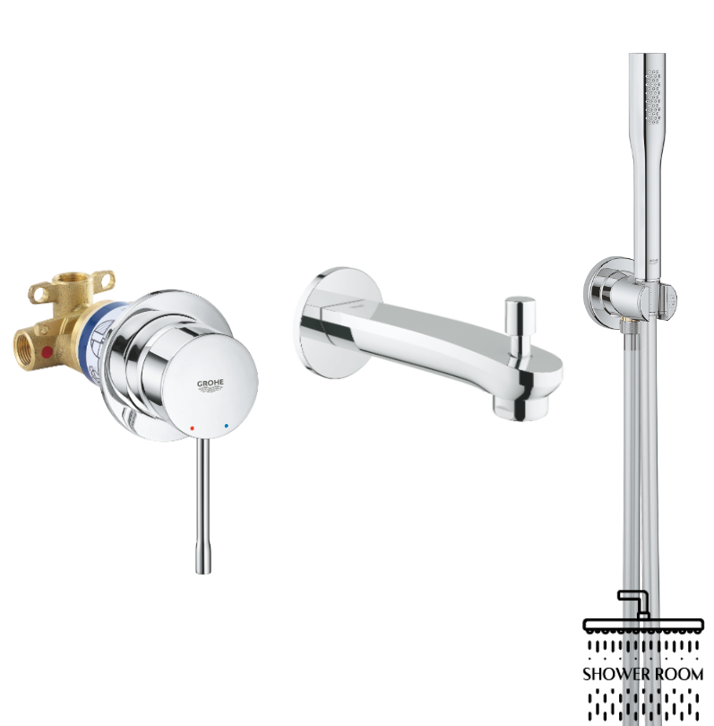 Смеситель для ванны Grohe Essence скрытого монтажа Euphoria 26277132