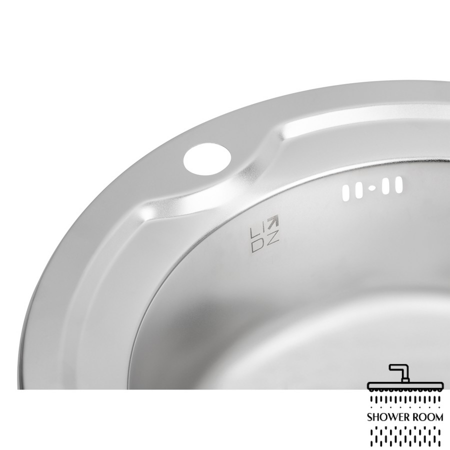 Кухонна мийка Lidz 510-D 0,8 мм Satin (LIDZ510DSAT)