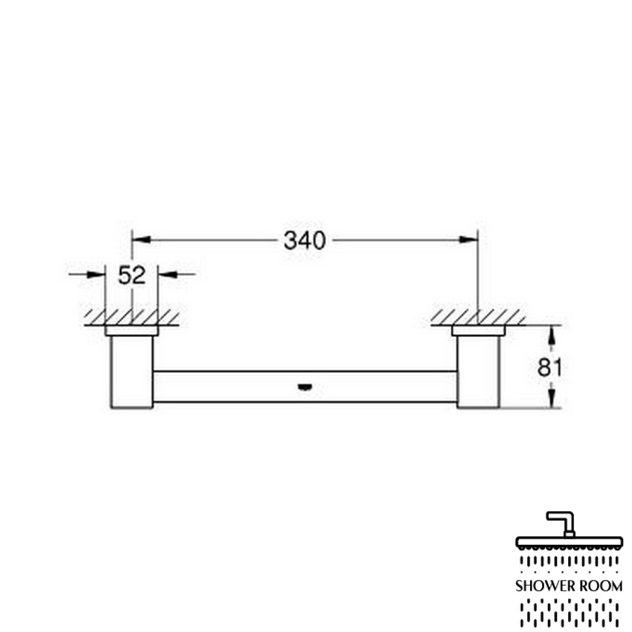 Поручень для ванни Grohe Essentials Cube 40514002