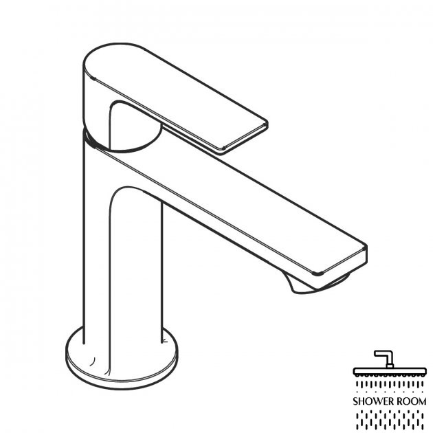 Змішувач для умивальника 110, HANSGROHE REBRIS E 72557670, чорний матовий