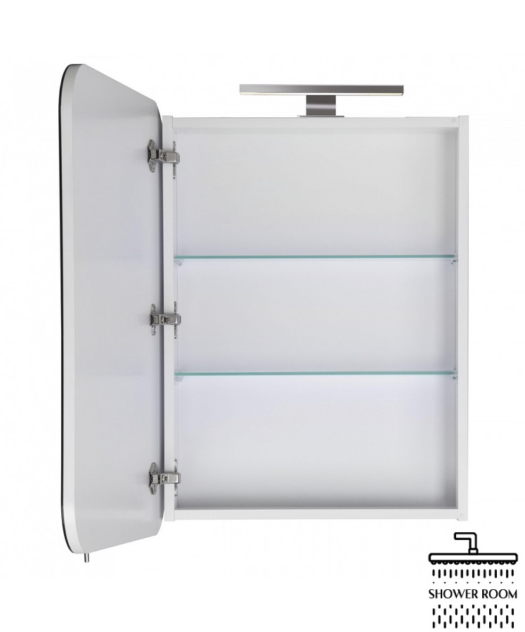 Дзеркальна шафа Мойдодир Сорренто ЗШ-60 для ванної кімнати зі світильником