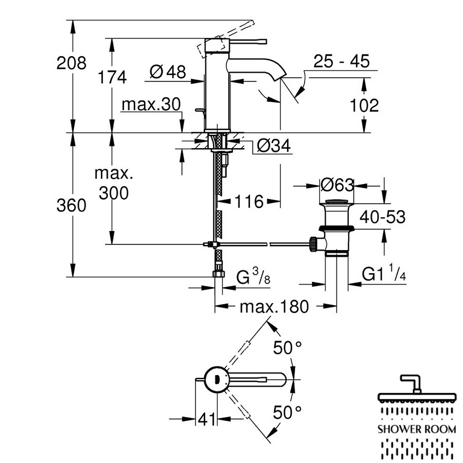 Змішувач для раковини Grohe Essence 23589001