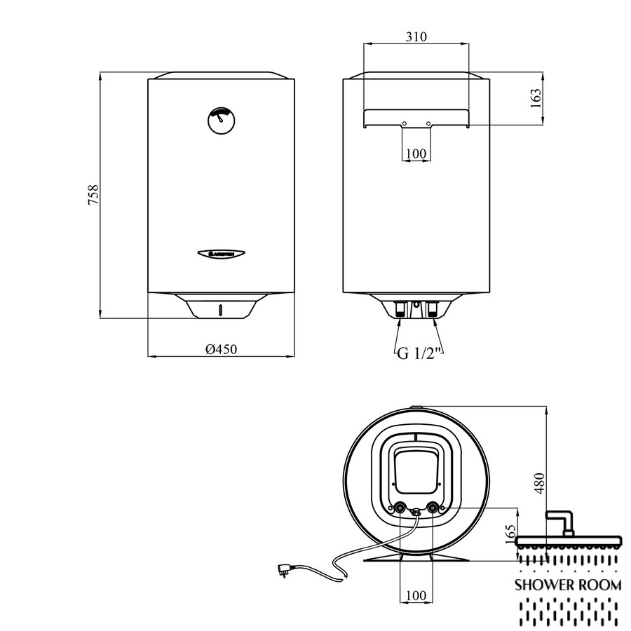 Водонагреватель Ariston SG1 80 V EU с мокрым ТЭНом 3213001