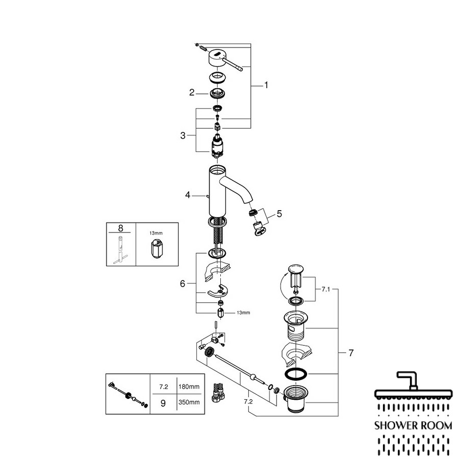 Смеситель для раковины Grohe Essence 23589001