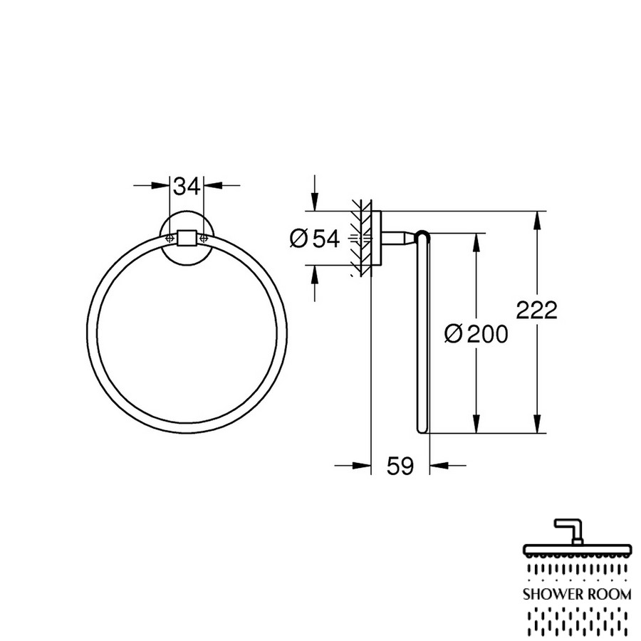 Полотенцедержатель Grohe QuickFix Start Cosmopolitan 41167000