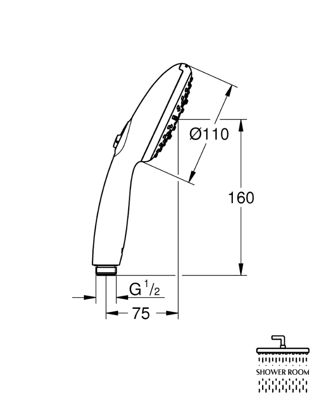 Ручний душ, 3 режими струменю Grohe Tempesta 110 (28419003)