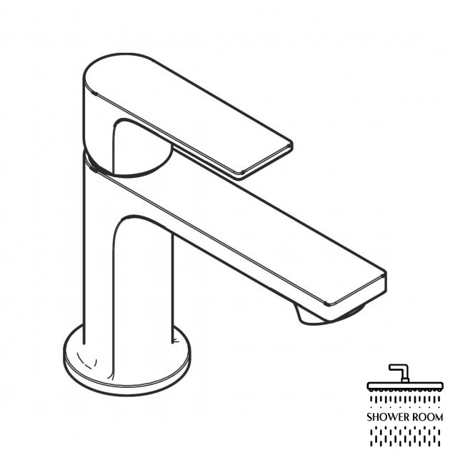 Смеситель для умывальника 80, HANSGROHE REBRIS E 72553670 CoolStart, черный матовый