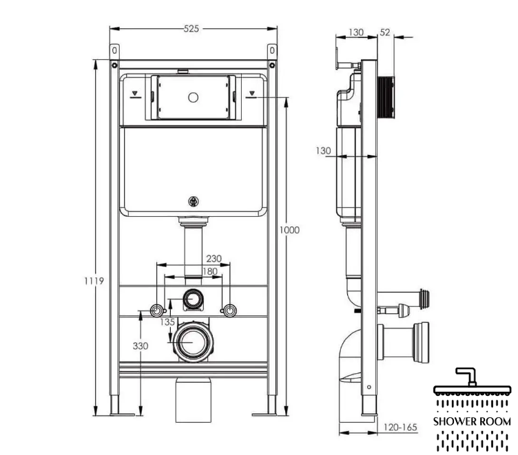 Инсталляция для унитаза 3в1 VOLLE MASTER EVO 2120.11118 с клавишей LARGO EVO, limon