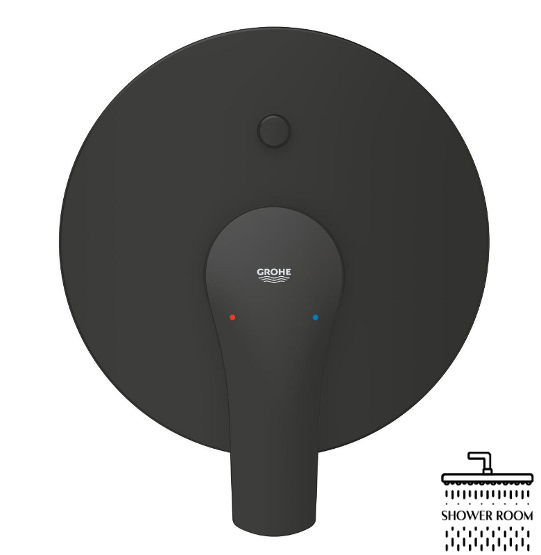 Душова система прихованого монтажу Grohe Eurosmart Tempesta 250 (UA26415SC8),чорна матова