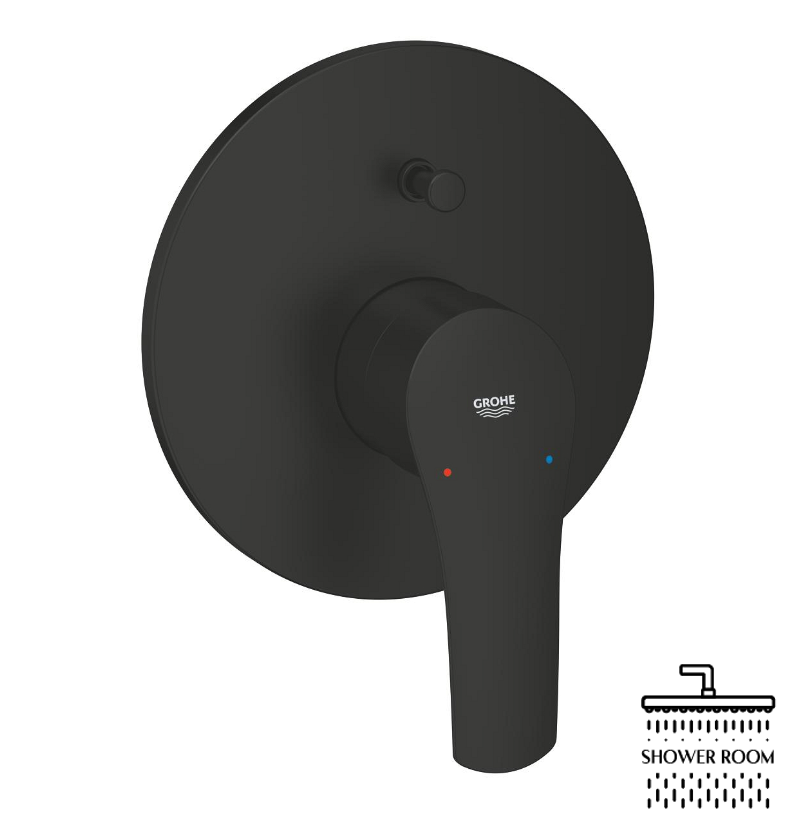 Душова система прихованого монтажу Grohe Eurosmart Tempesta 250 (UA26415SC8),чорна матова