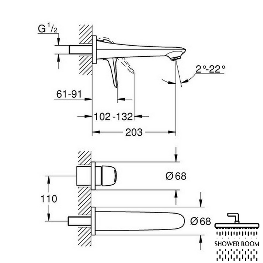 Зовнішня частина змішувача для раковини Grohe Eurostyle 19571003 M-Size