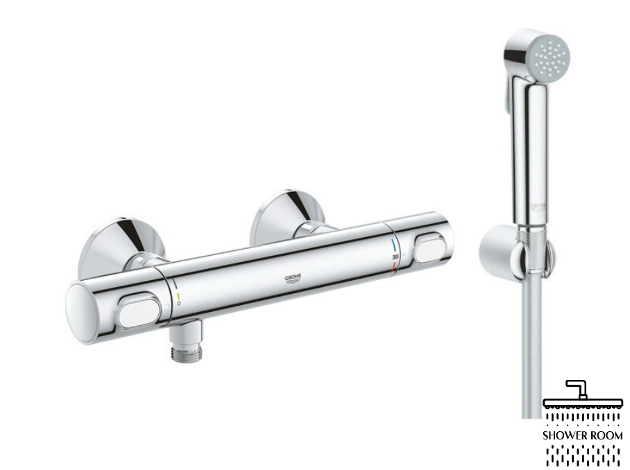 Комплект термостат с гигиеническим душем Grohe Grohtherm 500 (34793000+26352000)