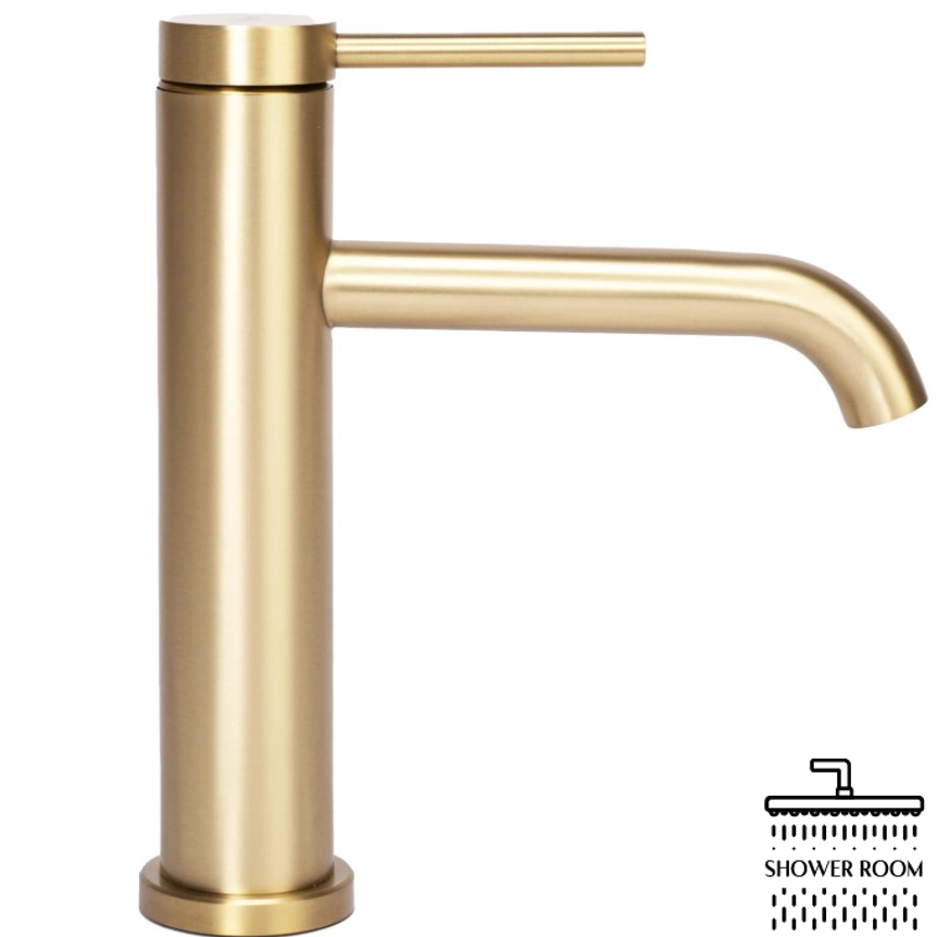 Змішувач для умивальника Rea Clif gold brushed низький (REA-B5323)