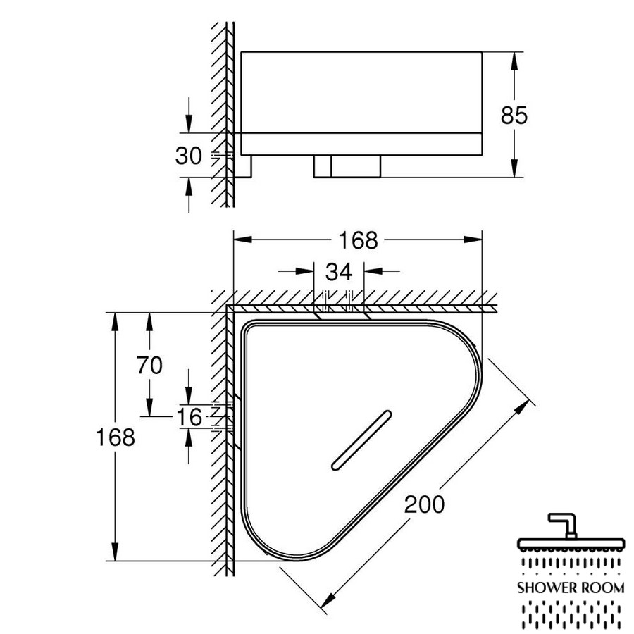 Полиця Grohe Selection 41038000 з тримачем