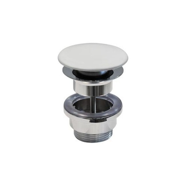 Донный клапан универсальный Catalano керамический Push-open для умывальников без перелива, белый сатин (9050500021)