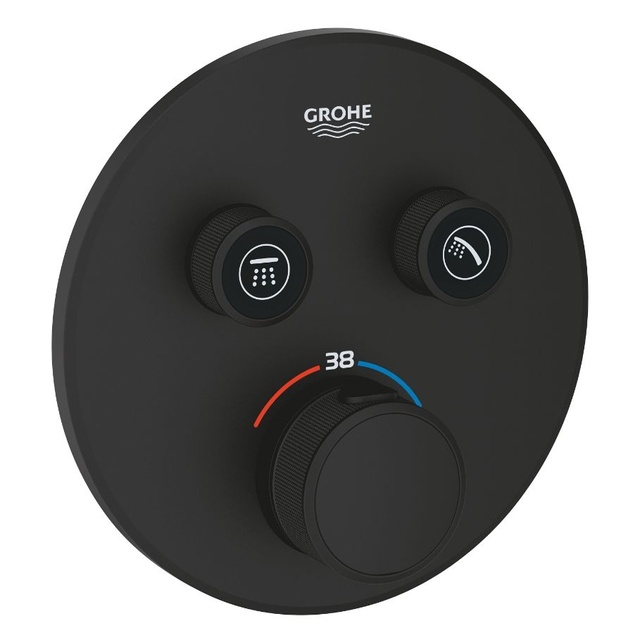 Термостат скрытого монтажа Grohe Grohtherm SmartControl на 2 выхода, черный матовый (29507KF0)