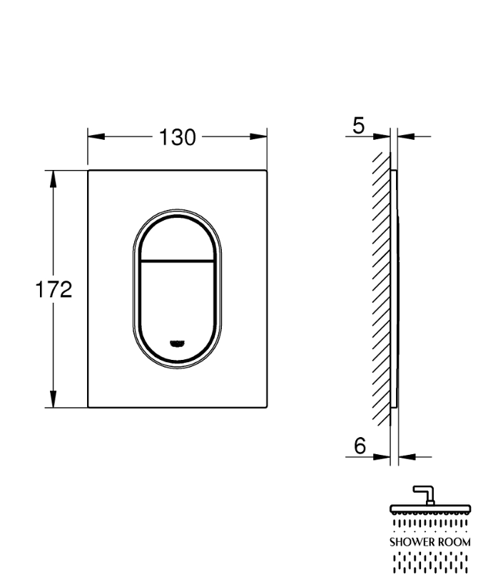 Grohe Панель смыва для скрытого бачка GROHE Arena Cosmopolitan S 37624000