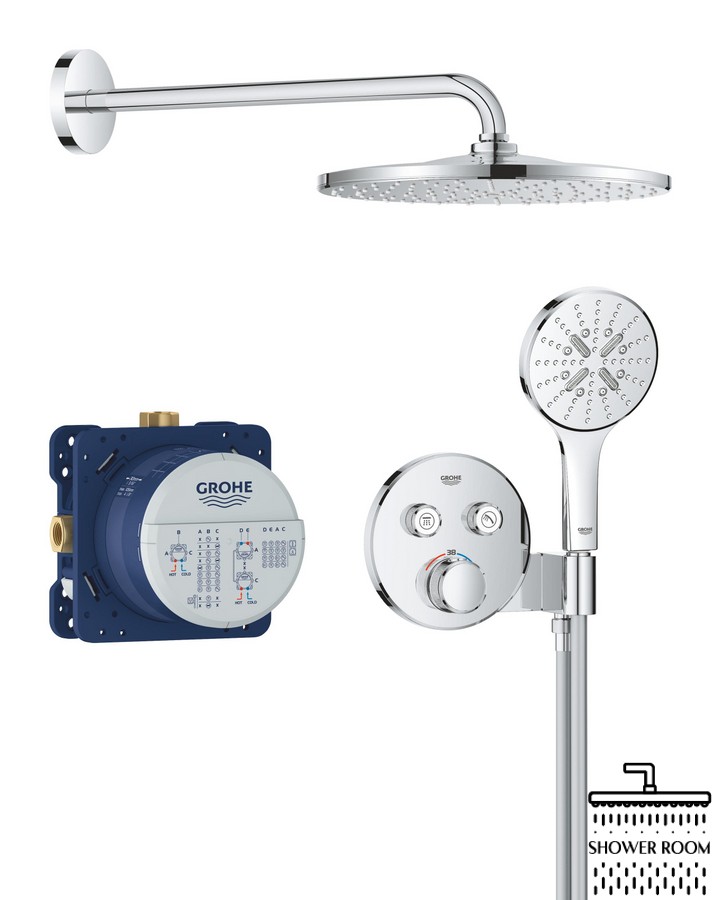 Душова система прихованого монтажу GROHE Grohtherm SmartControl 34866000, колір хром