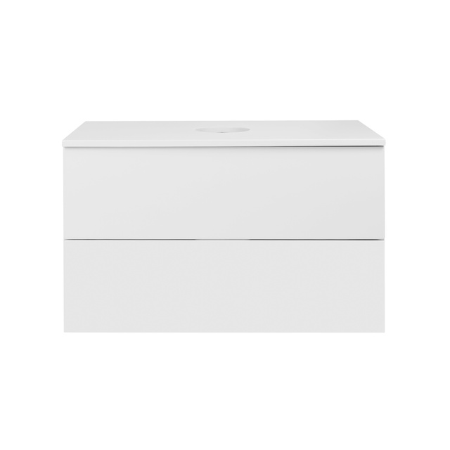 Тумба підвісна Qtap Tern 800х476х469 White зі стільницею QT1779TPL801W