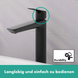 Смеситель HANSGROHE Logis 240 для раковины 71258670 без донного клапана, черный матовый