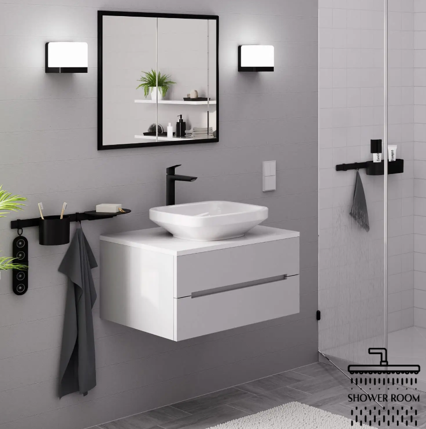 Смеситель HANSGROHE Logis 240 для раковины 71258670 без донного клапана, черный матовый