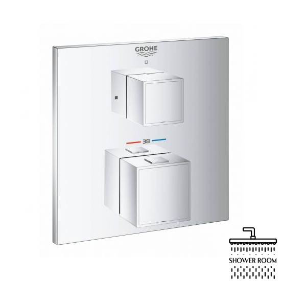 Термостат для душа с переключателем на 1 положение Grohe Grohtherm Cube (24153000)