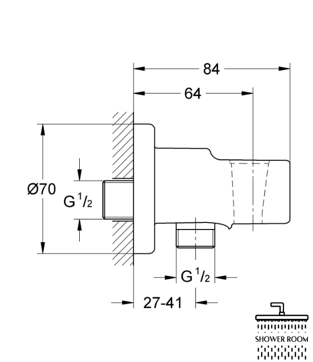 Підключення душового шлангу Grohe Relexa (286282431)