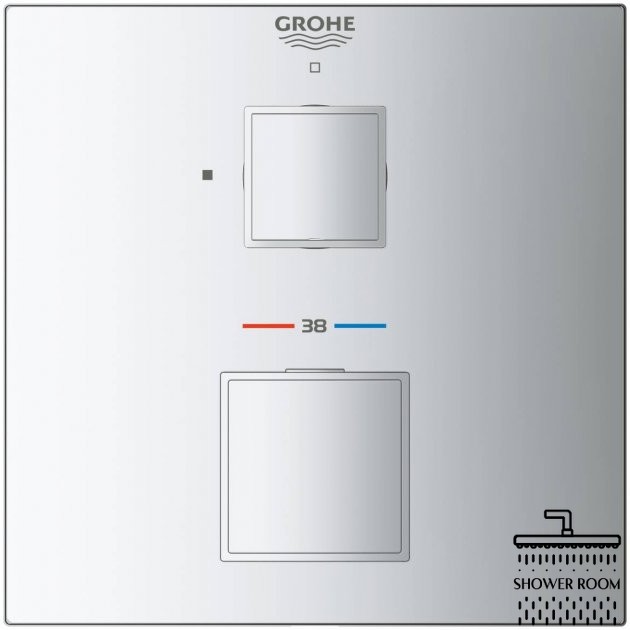 Термостат для душу з перемикачем на 1 положення Grohe Grohtherm Cube (24153000)