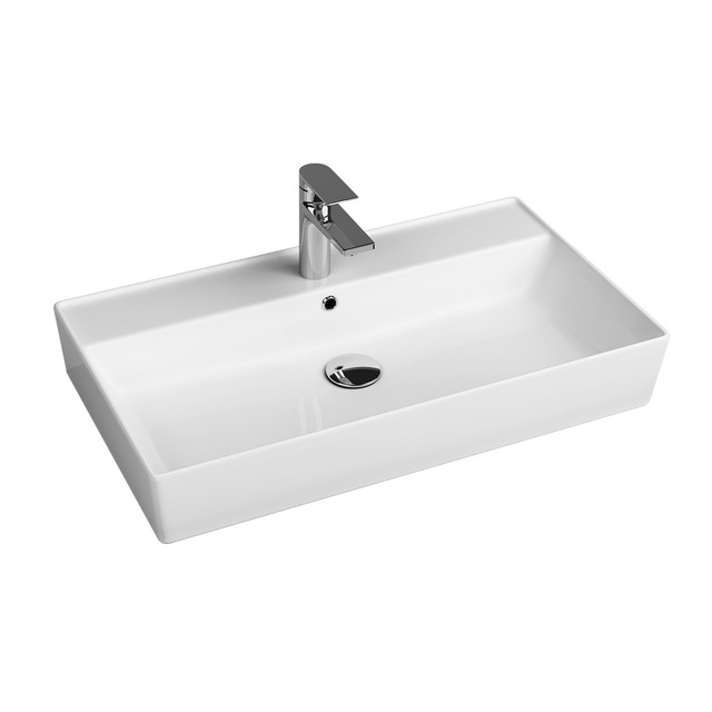 Умивальник підвісний Quarter Bath Cross Line 80x45, білий 70CL23080.00.1.3.01