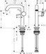 Смеситель для умывальника HANSGROHE Tecturis S 150 73340000 CoolStart, EcoSmart+push-open, хром