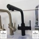 Змішувач для кухні одноважільний із підключенням питної води, Imprese DAICY 55009B-F чорний