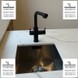 Змішувач для кухні одноважільний із підключенням питної води, Imprese DAICY 55009B-F чорний