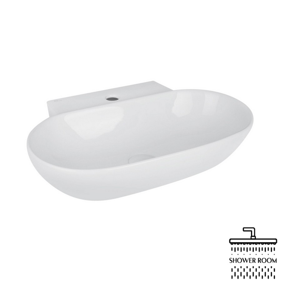 Раковина Qtap Cardinal 565х400х130 White з донним клапаном QT0411K177W