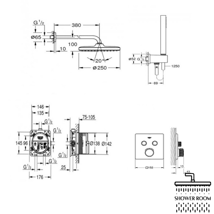 Душова система Grohe Grohtherm SmartControl UA0774040