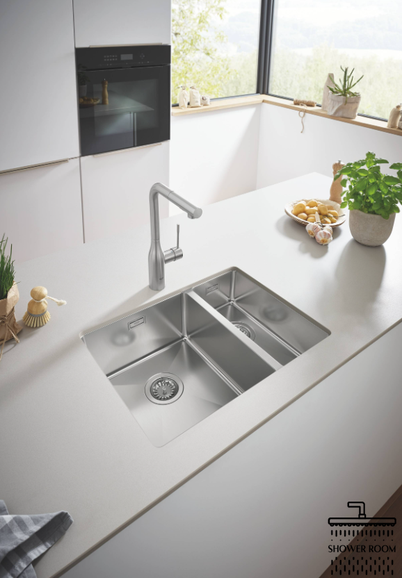 Мийка Grohe для кухні 585 x 440 мм, під стільницю, 1,5 чаши, матова (31577SD1)