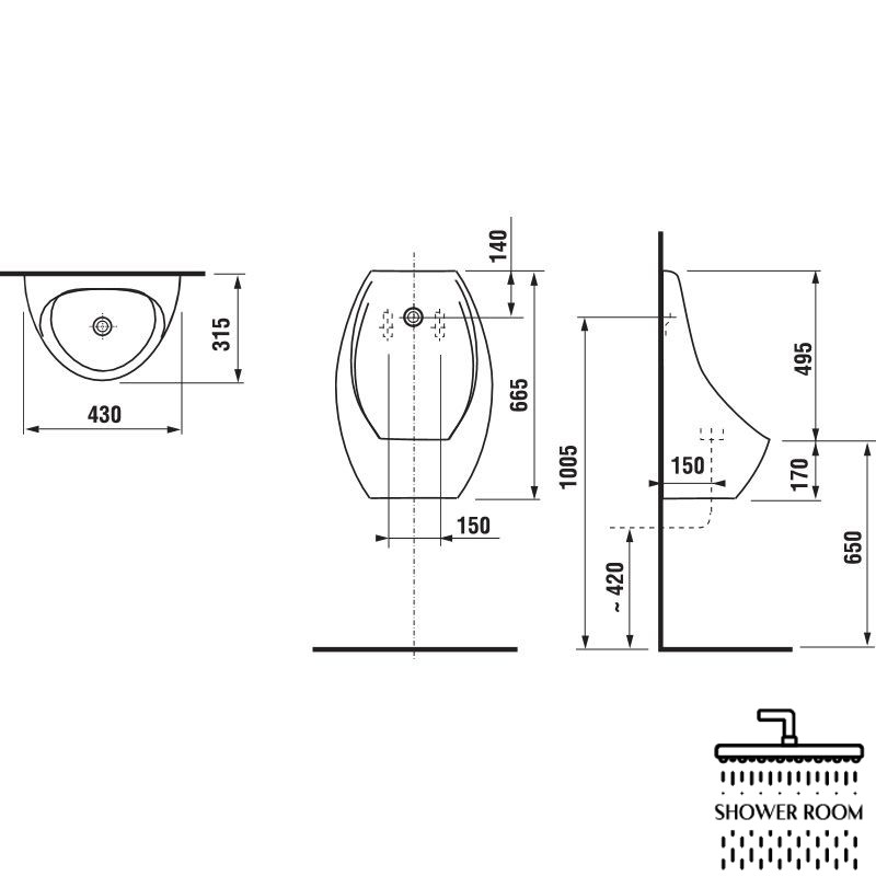 Уринал Jika Domino Sensor H8411010004871