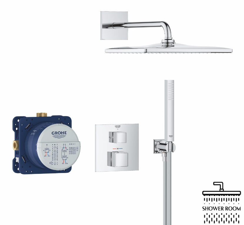 Душевая система скрытого монтажа Grohe Grohtherm Cube, хром (34868000)